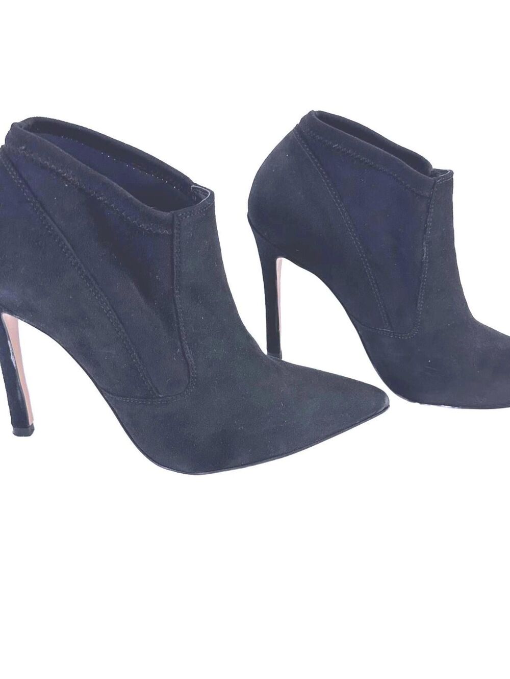 Barneys New York Black Suede Women's Ankle Boots with Stiletto Heel -Size 38